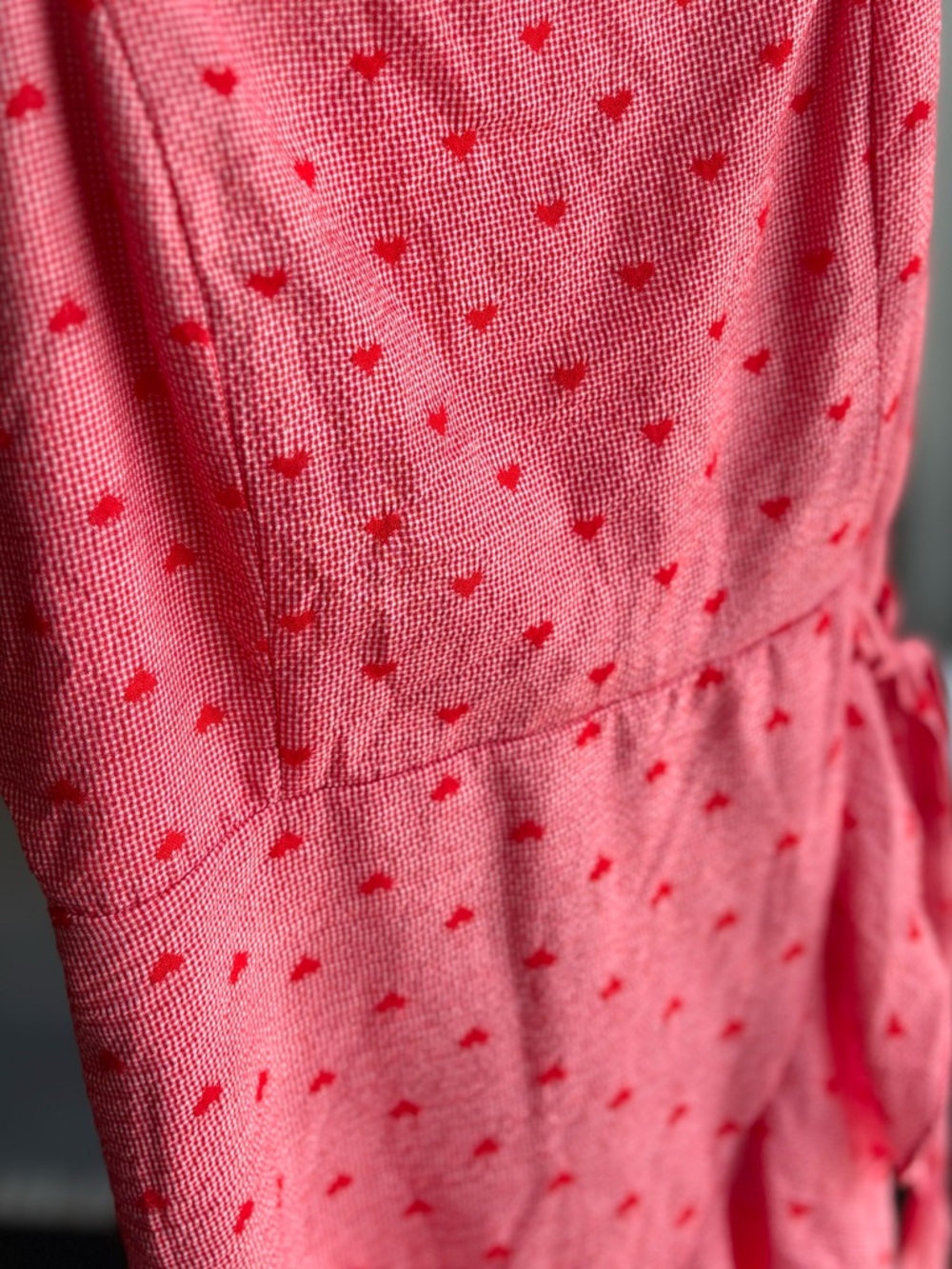 Altar'd State Red Hearts Gingham Mini Dress Coquette Soft Girl Women’s L - Picture 13 of 13